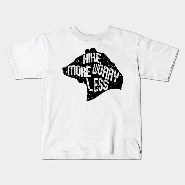 hike more worry less Kids T-Shirt by Nataliatcha23